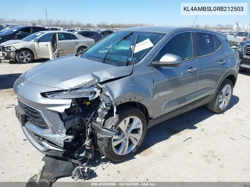 2024 Buick Encore Gx Preferred Fwd VIN: KL4AMBSL0RB212503 Lot: 41830895