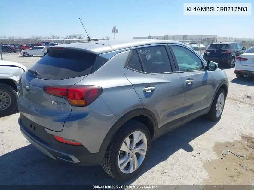 2024 Buick Encore Gx Preferred Fwd VIN: KL4AMBSL0RB212503 Lot: 41830895