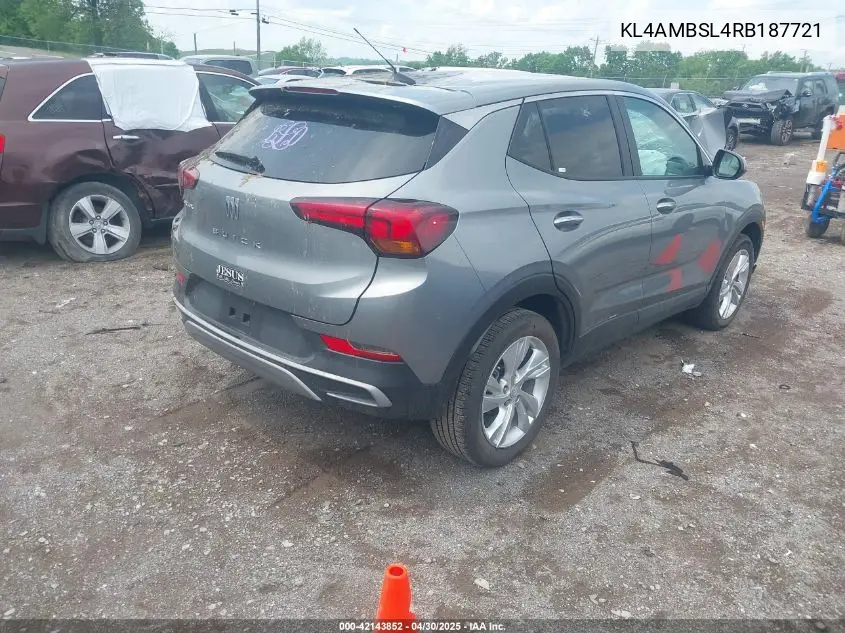 2024 Buick Encore Gx Preferred VIN: KL4AMBSL4RB187721 Lot: 42143852