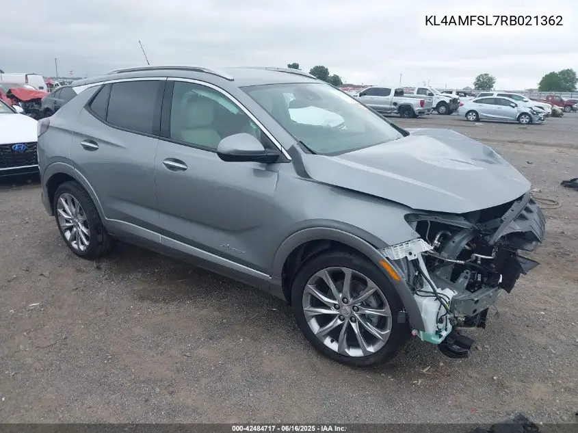 2024 Buick Encore Gx Avenir VIN: KL4AMFSL7RB021362 Lot: 42484717
