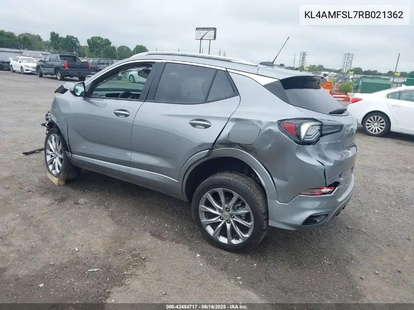 2024 Buick Encore Gx Avenir VIN: KL4AMFSL7RB021362 Lot: 42484717