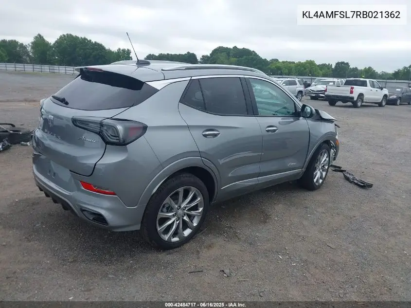 2024 Buick Encore Gx Avenir VIN: KL4AMFSL7RB021362 Lot: 42484717