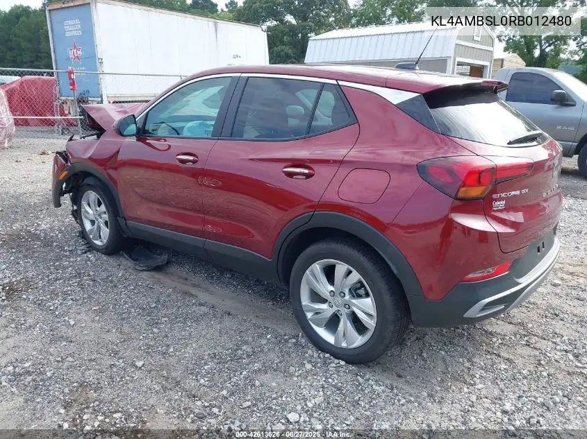 2024 Buick Encore Gx Preferred VIN: KL4AMBSL0RB012480 Lot: 42613626