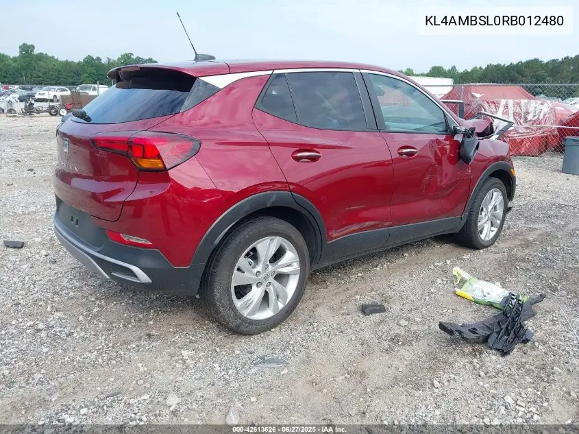 2024 Buick Encore Gx Preferred VIN: KL4AMBSL0RB012480 Lot: 42613626