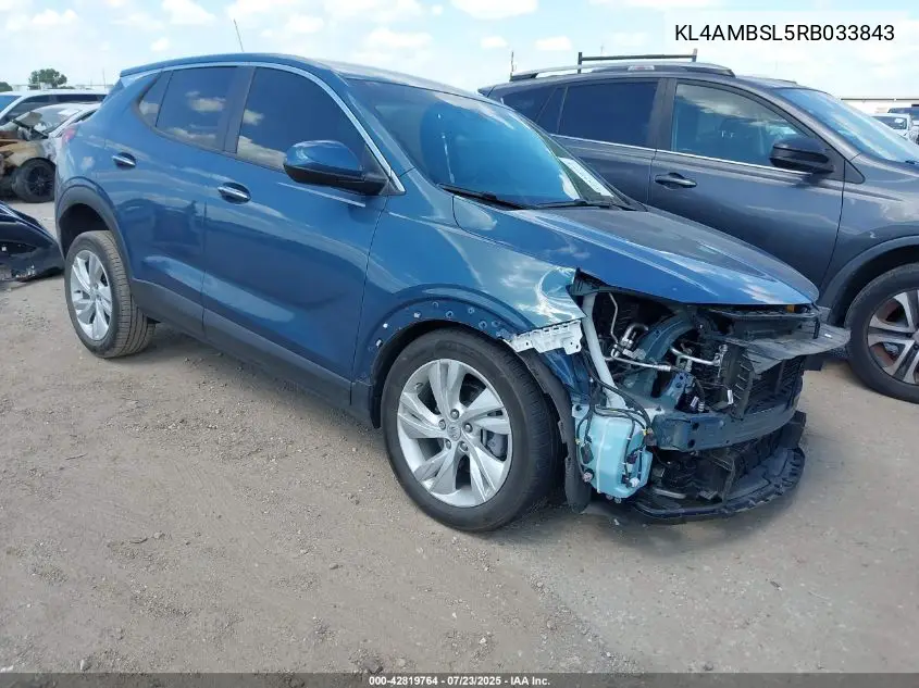 2024 Buick Encore Gx Preferred Fwd VIN: KL4AMBSL5RB033843 Lot: 42819764