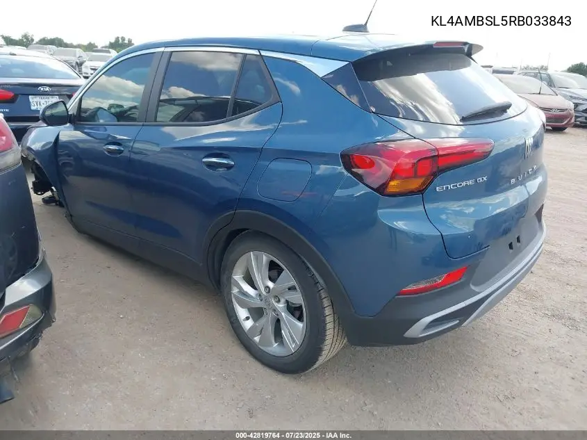 2024 Buick Encore Gx Preferred Fwd VIN: KL4AMBSL5RB033843 Lot: 42819764