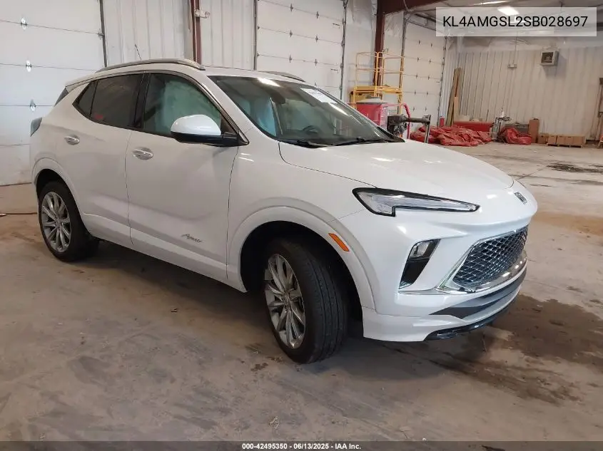2025 Buick Encore Gx Avenir Awd VIN: KL4AMGSL2SB028697 Lot: 42495350