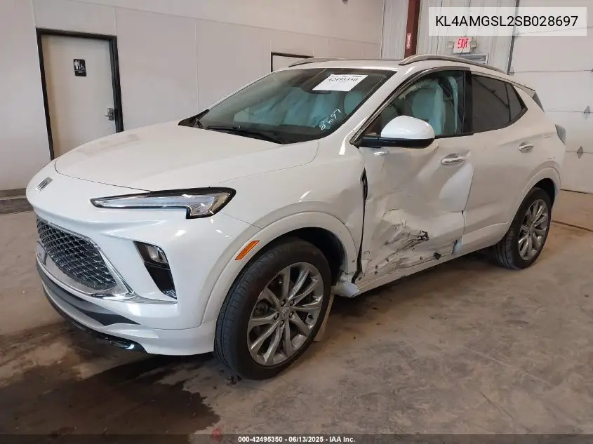 2025 Buick Encore Gx Avenir Awd VIN: KL4AMGSL2SB028697 Lot: 42495350