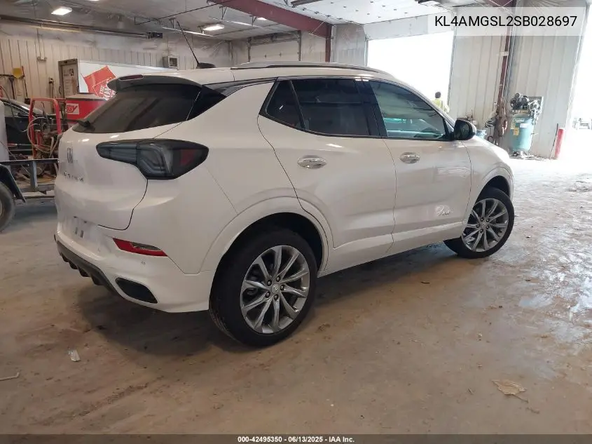 2025 Buick Encore Gx Avenir Awd VIN: KL4AMGSL2SB028697 Lot: 42495350