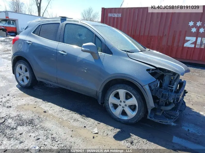 2015 Buick Encore VIN: KL4CJCSB1FB191039 Lot: 12290431