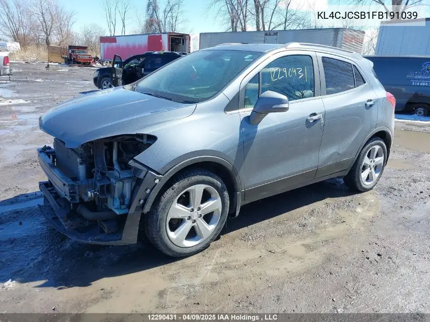 2015 Buick Encore VIN: KL4CJCSB1FB191039 Lot: 12290431