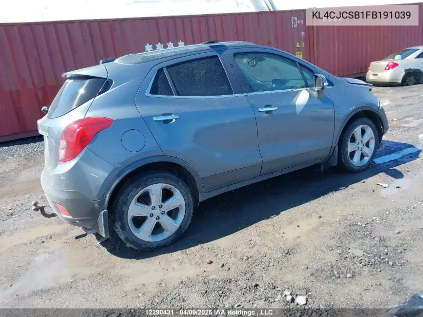 2015 Buick Encore VIN: KL4CJCSB1FB191039 Lot: 12290431