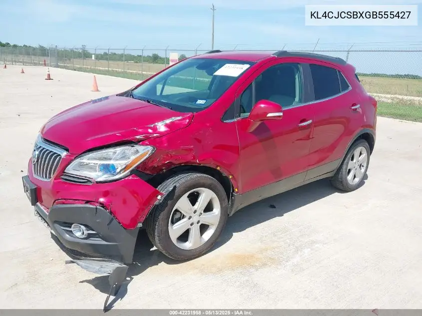 2016 Buick Encore Leather VIN: KL4CJCSBXGB555427 Lot: 42231958