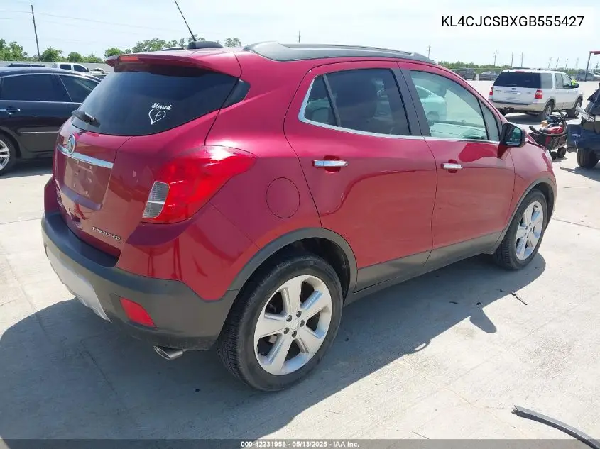 2016 Buick Encore Leather VIN: KL4CJCSBXGB555427 Lot: 42231958