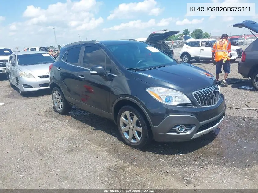 2016 Buick Encore Leather VIN: KL4CJGSB2GB575341 Lot: 42242061