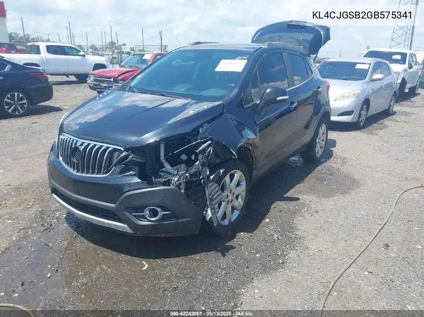 2016 Buick Encore Leather VIN: KL4CJGSB2GB575341 Lot: 42242061
