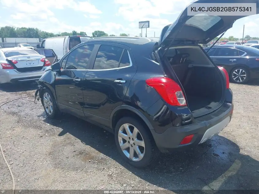 2016 Buick Encore Leather VIN: KL4CJGSB2GB575341 Lot: 42242061
