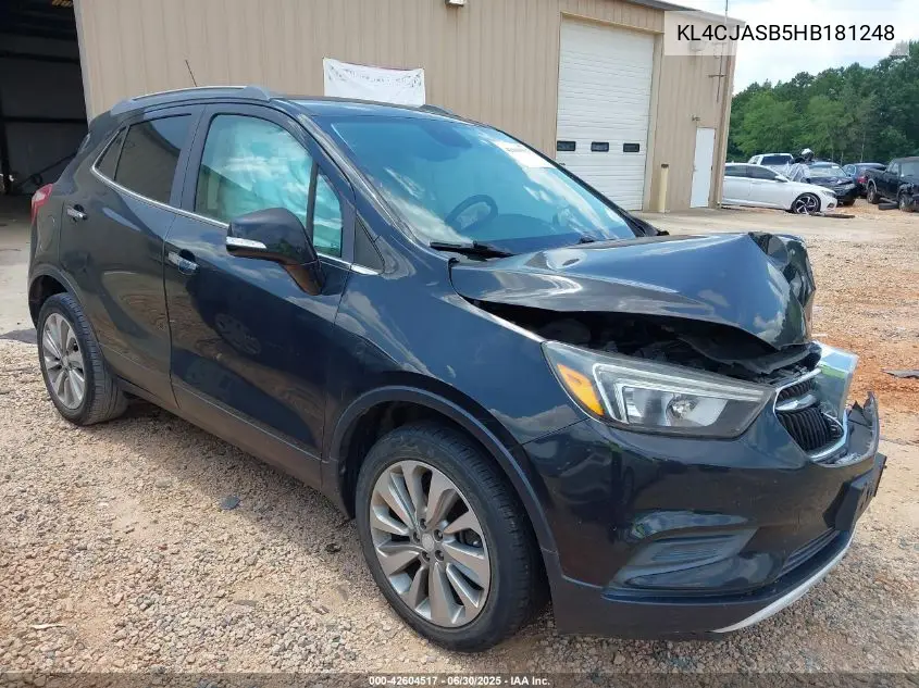 2017 Buick Encore Preferred VIN: KL4CJASB5HB181248 Lot: 42604517