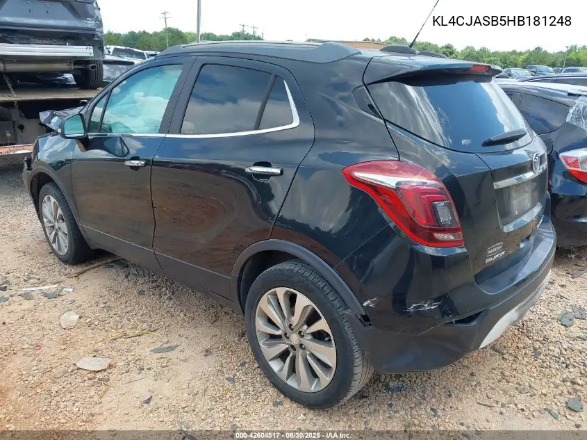 2017 Buick Encore Preferred VIN: KL4CJASB5HB181248 Lot: 42604517