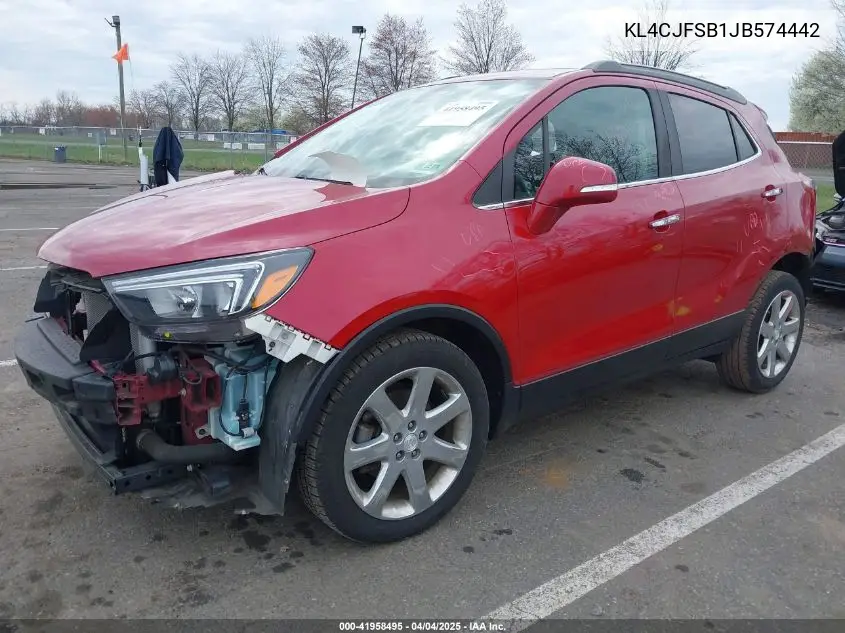 2018 Buick Encore Preferred Ii VIN: KL4CJFSB1JB574442 Lot: 41958495
