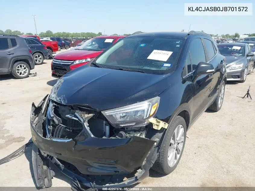 2018 Buick Encore Preferred VIN: KL4CJASB0JB701572 Lot: 42257374