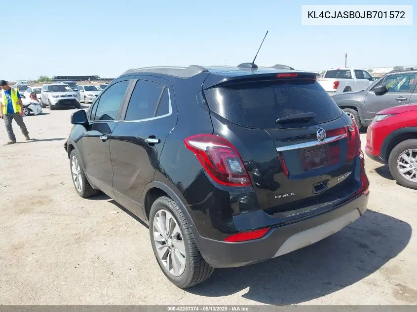 2018 Buick Encore Preferred VIN: KL4CJASB0JB701572 Lot: 42257374
