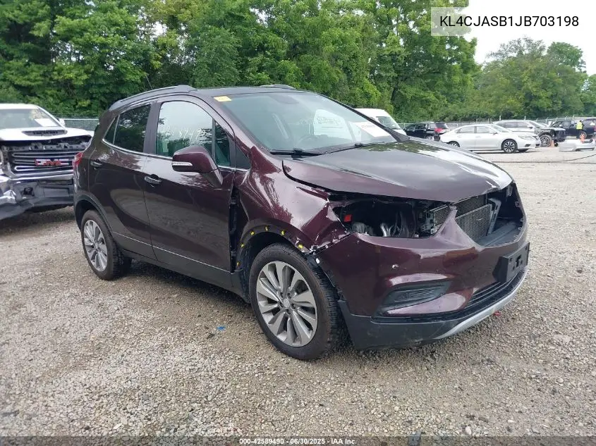 2018 Buick Encore Preferred VIN: KL4CJASB1JB703198 Lot: 42589490