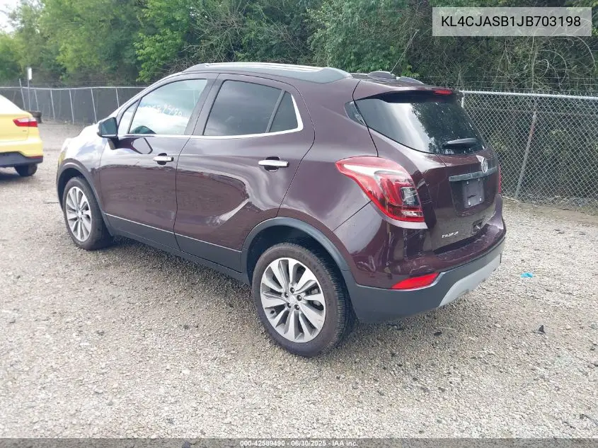 2018 Buick Encore Preferred VIN: KL4CJASB1JB703198 Lot: 42589490