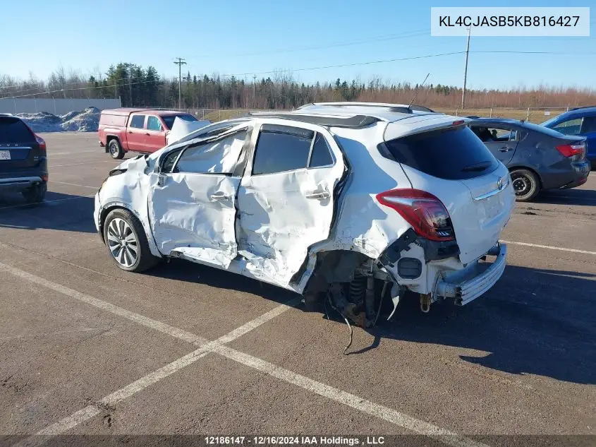 2019 Buick Encore VIN: KL4CJASB5KB816427 Lot: 12186147