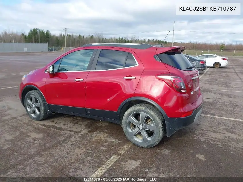 2019 Buick Encore Sport Touring VIN: KL4CJ2SB1KB710787 Lot: 12311378