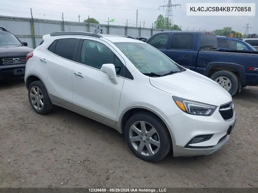 2019 Buick Encore Essence VIN: KL4CJCSB4KB770858 Lot: 12326659