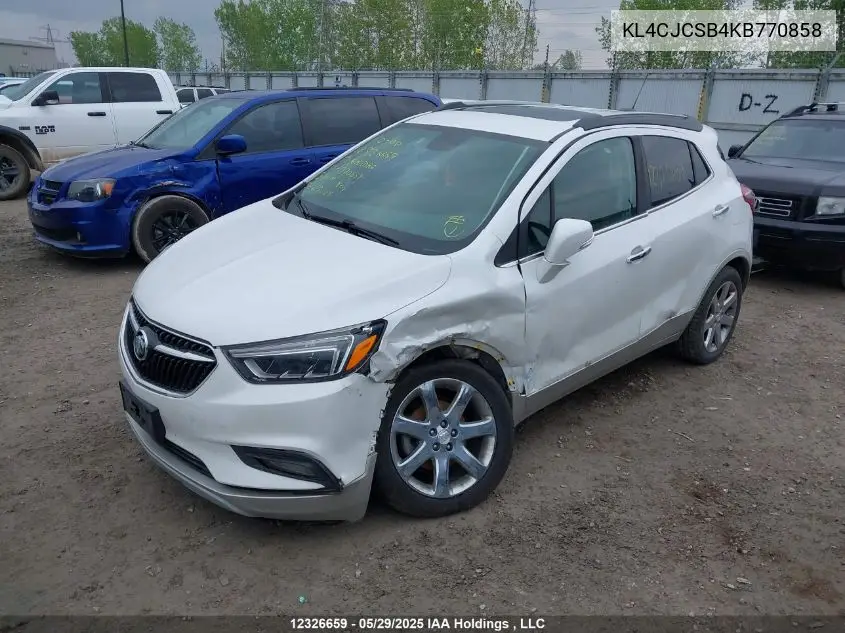 2019 Buick Encore Essence VIN: KL4CJCSB4KB770858 Lot: 12326659