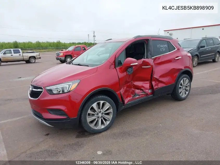 2019 Buick Encore Preferred VIN: KL4CJESB5KB898909 Lot: 12346308