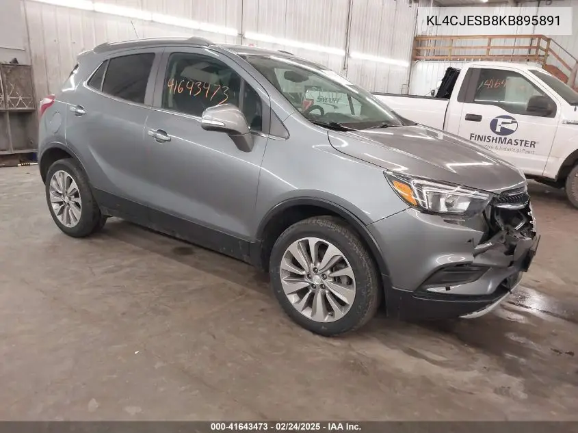 2019 Buick Encore Awd Preferred VIN: KL4CJESB8KB895891 Lot: 41643473