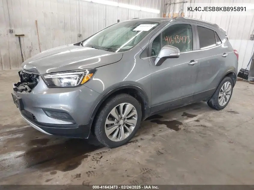2019 Buick Encore Awd Preferred VIN: KL4CJESB8KB895891 Lot: 41643473