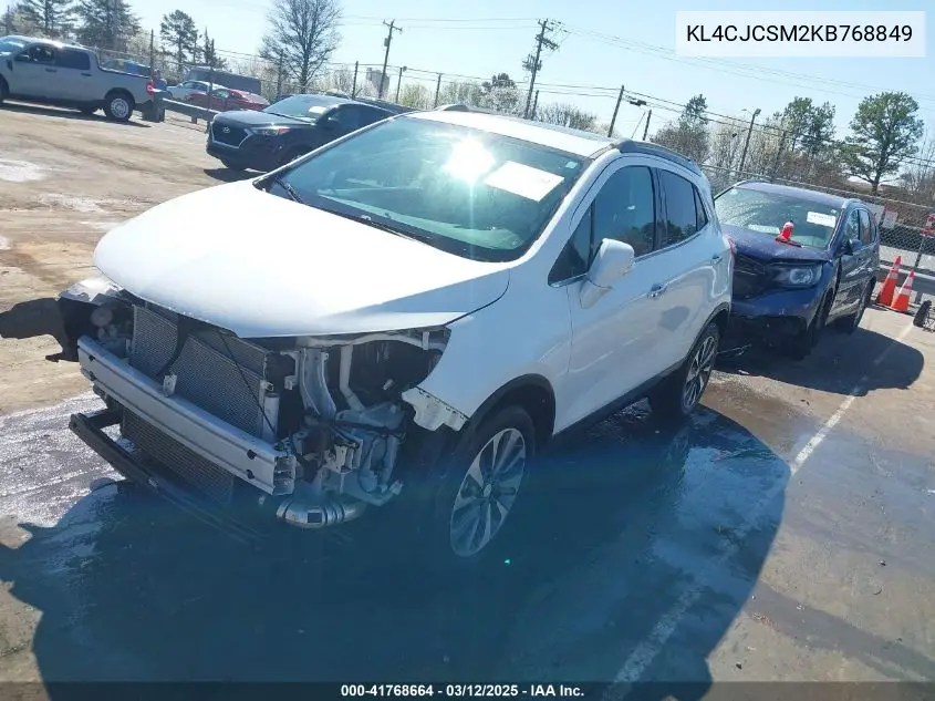 2019 Buick Encore Fwd Essence VIN: KL4CJCSM2KB768849 Lot: 41768664