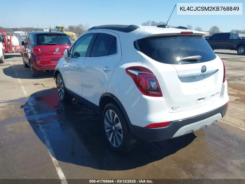 2019 Buick Encore Fwd Essence VIN: KL4CJCSM2KB768849 Lot: 41768664