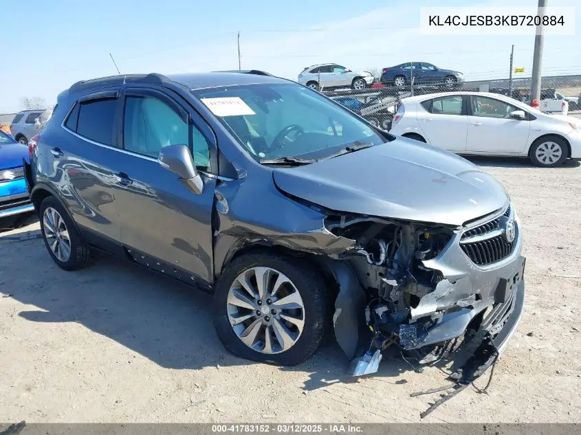 2019 Buick Encore Awd Preferred VIN: KL4CJESB3KB720884 Lot: 41783152
