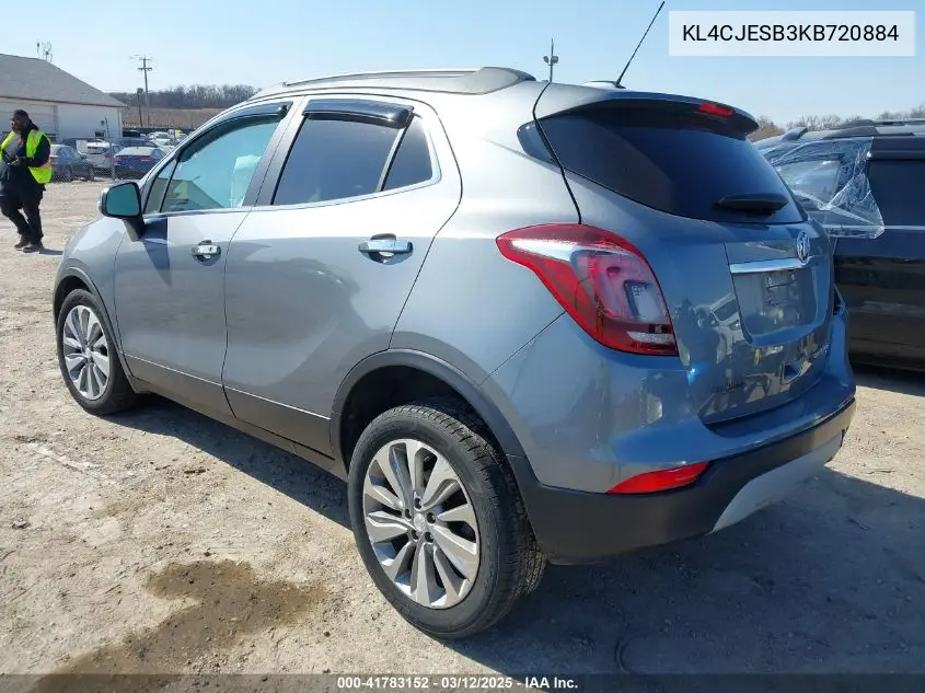 2019 Buick Encore Awd Preferred VIN: KL4CJESB3KB720884 Lot: 41783152