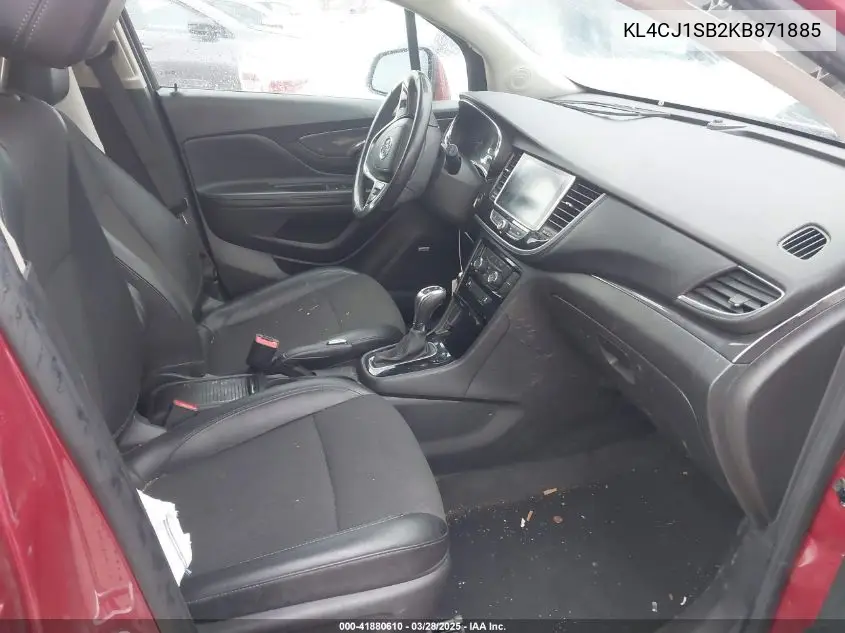 2019 Buick Encore Fwd Sport Touring VIN: KL4CJ1SB2KB871885 Lot: 41880610