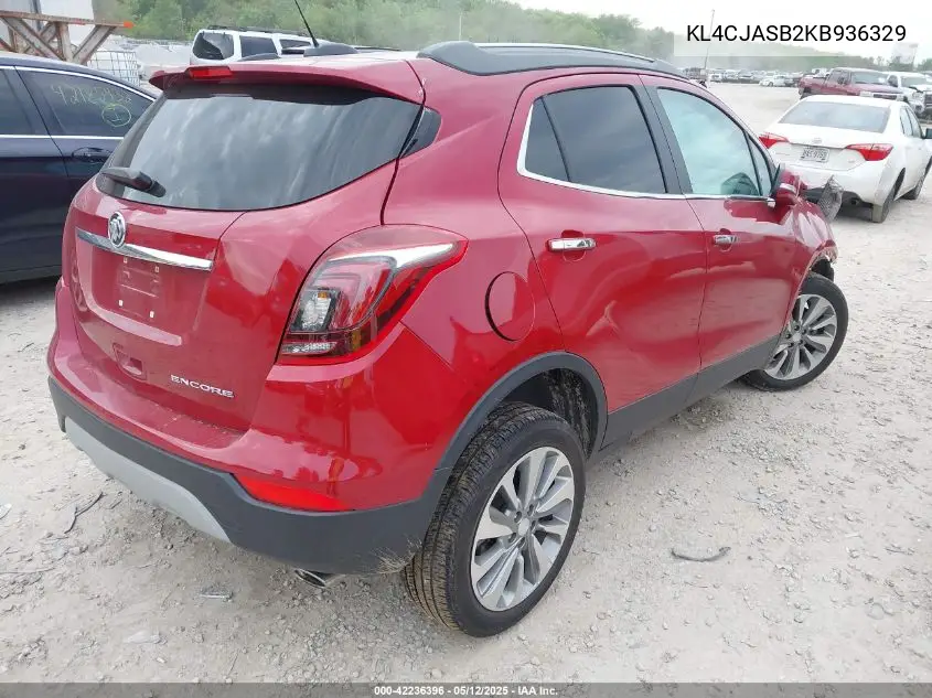 2019 Buick Encore Fwd Preferred VIN: KL4CJASB2KB936329 Lot: 42236396
