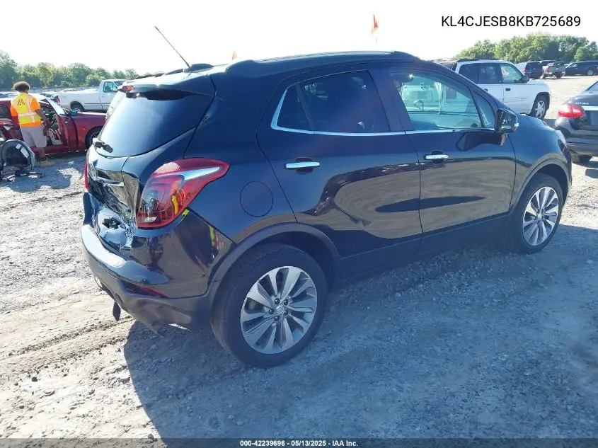 2019 Buick Encore Awd Preferred VIN: KL4CJESB8KB725689 Lot: 42239696