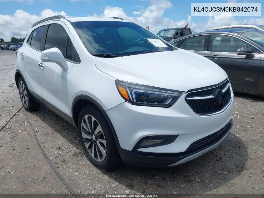 2019 Buick Encore Fwd Essence VIN: KL4CJCSM0KB842074 Lot: 42243752