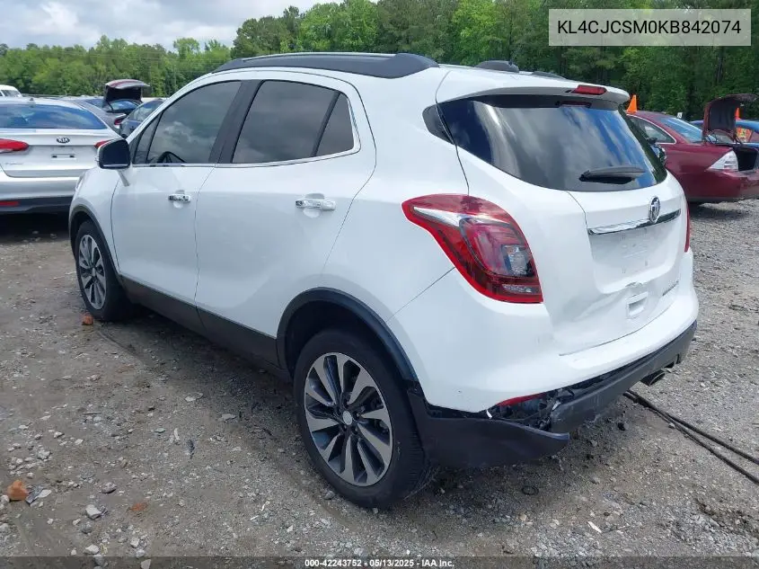 2019 Buick Encore Fwd Essence VIN: KL4CJCSM0KB842074 Lot: 42243752