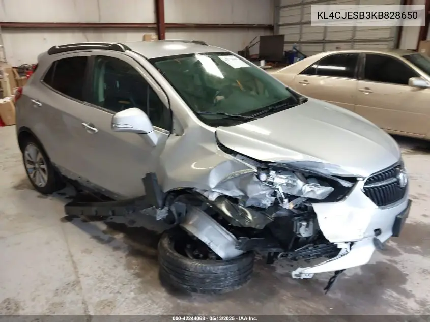 2019 Buick Encore Awd Preferred VIN: KL4CJESB3KB828650 Lot: 42244068