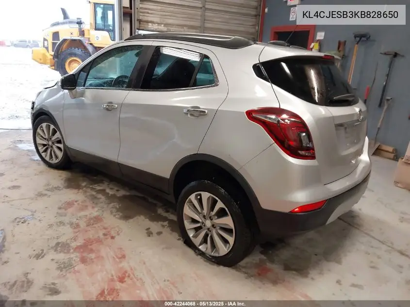 2019 Buick Encore Awd Preferred VIN: KL4CJESB3KB828650 Lot: 42244068