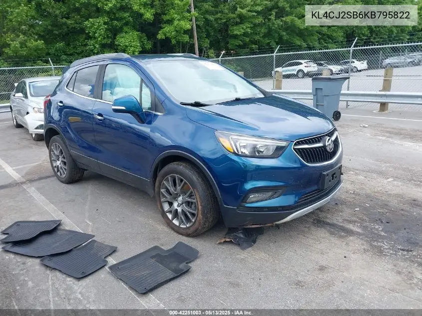 2019 Buick Encore Awd Sport Touring VIN: KL4CJ2SB6KB795822 Lot: 42251003