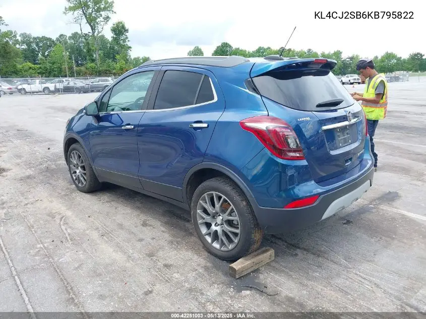2019 Buick Encore Awd Sport Touring VIN: KL4CJ2SB6KB795822 Lot: 42251003