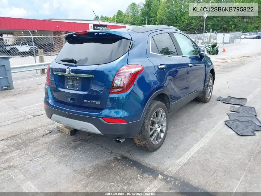 2019 Buick Encore Awd Sport Touring VIN: KL4CJ2SB6KB795822 Lot: 42251003