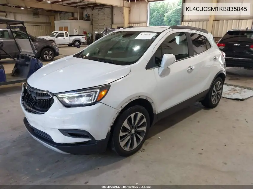 2019 Buick Encore Fwd Essence VIN: KL4CJCSM1KB835845 Lot: 42262447